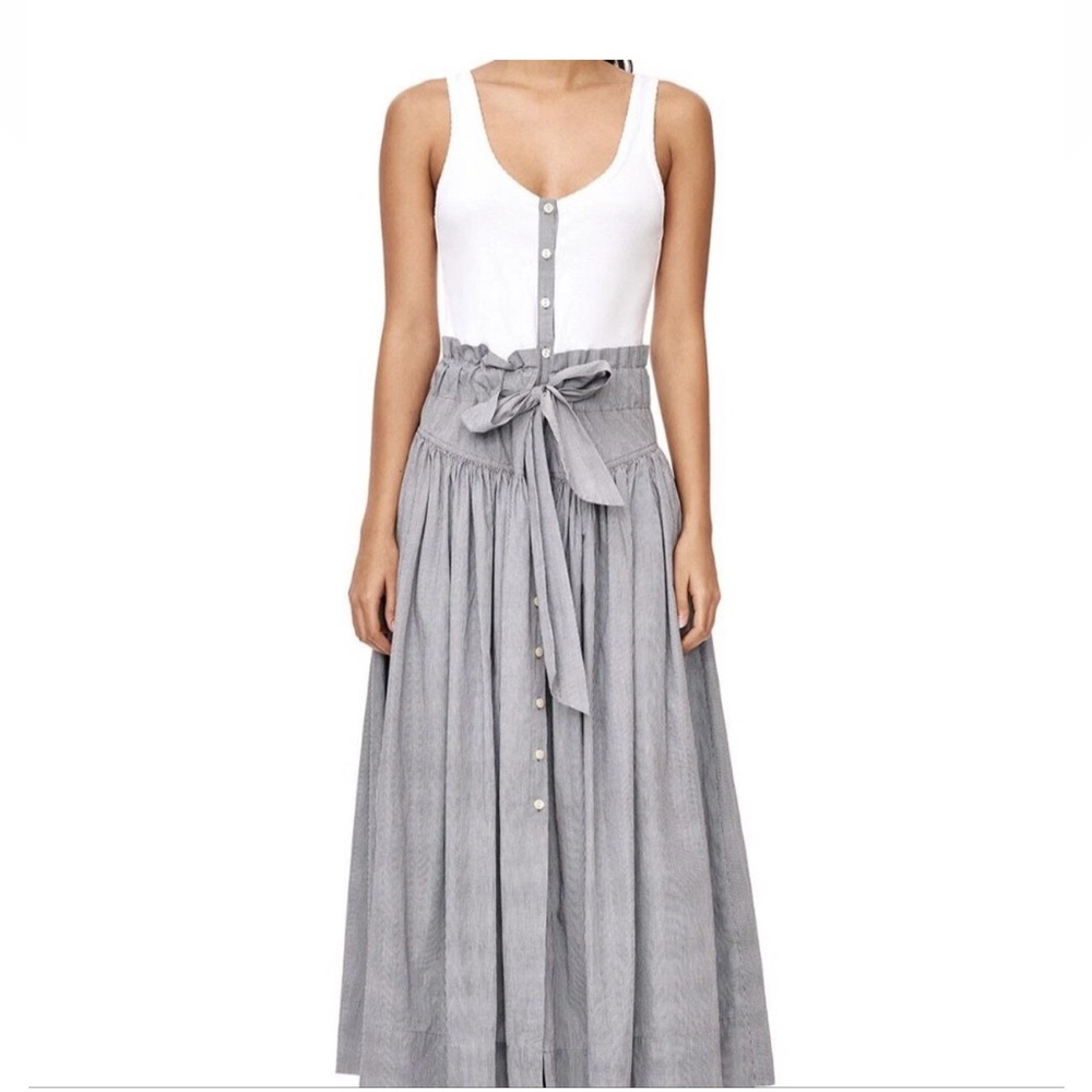 La vie by Rebecca Taylor Womens Tank Knit & Poplin Dress Size S